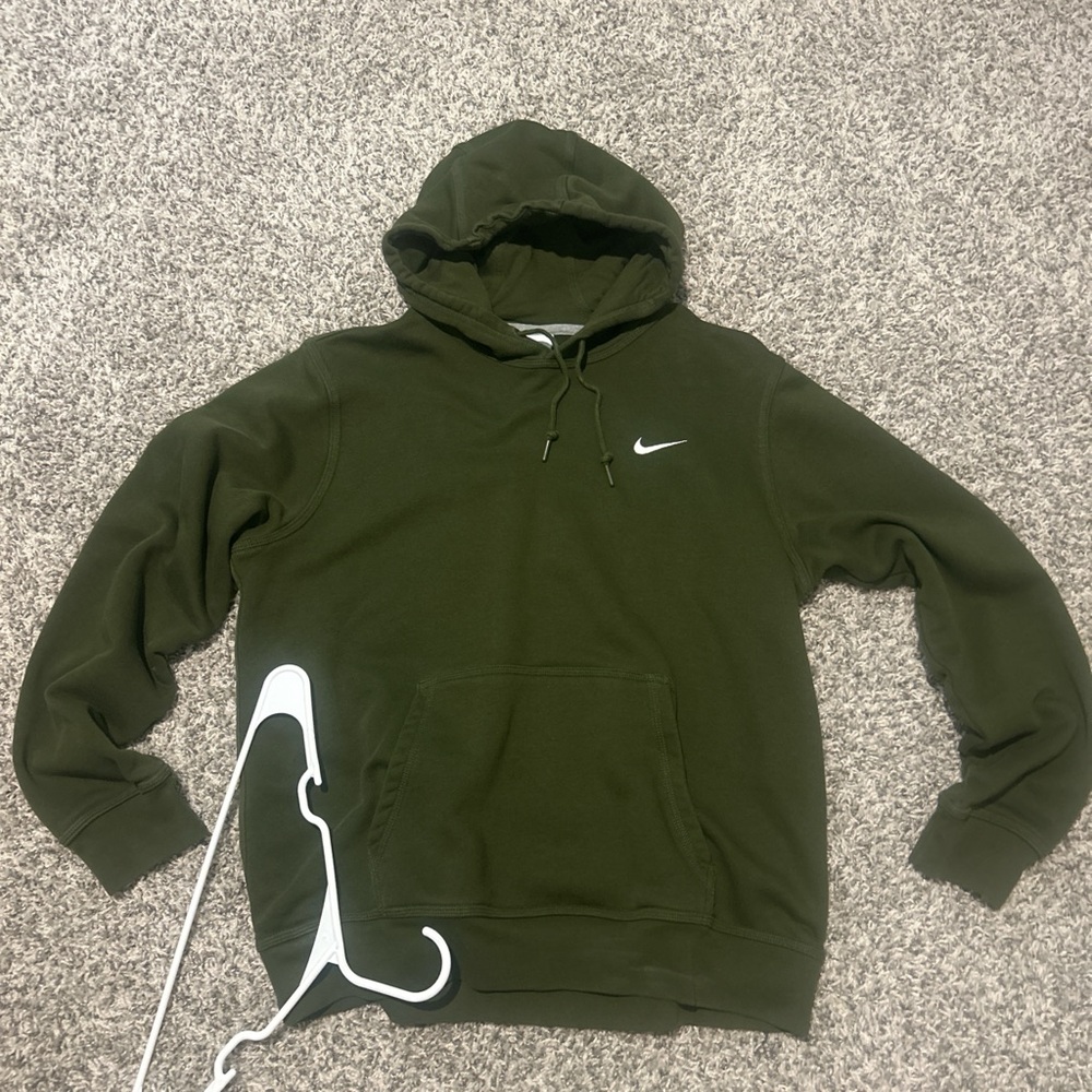 Nike Men's Olive Green Hoodie